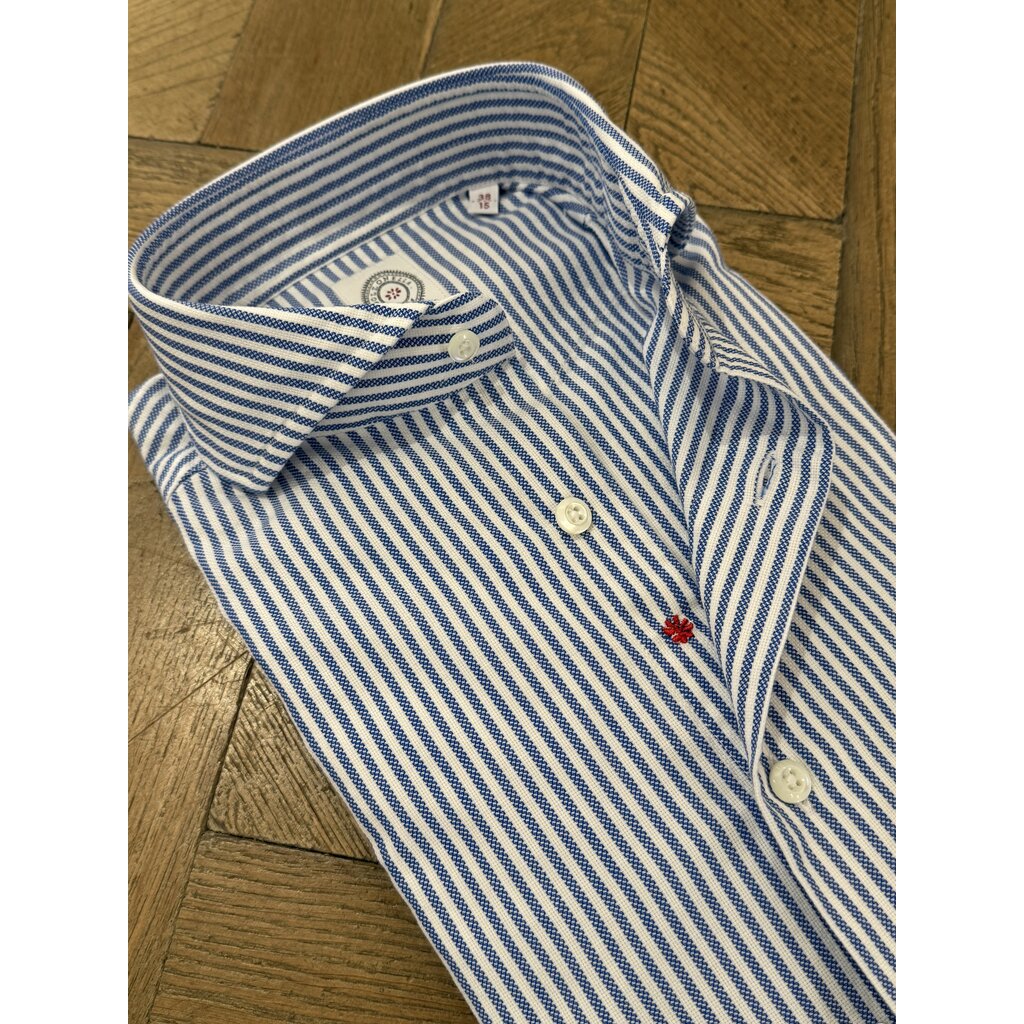 Bolzonella Chemise Oxford 4000 - Rayures blanches et bleues