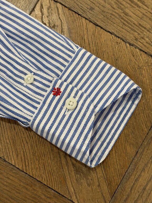 Bolzonella Oxford Shirt 4000 - white and blue Stripes