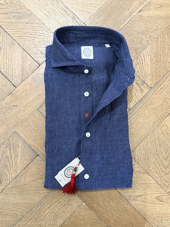 Bolzonella Linen Shirt 6811 - Dark Blue