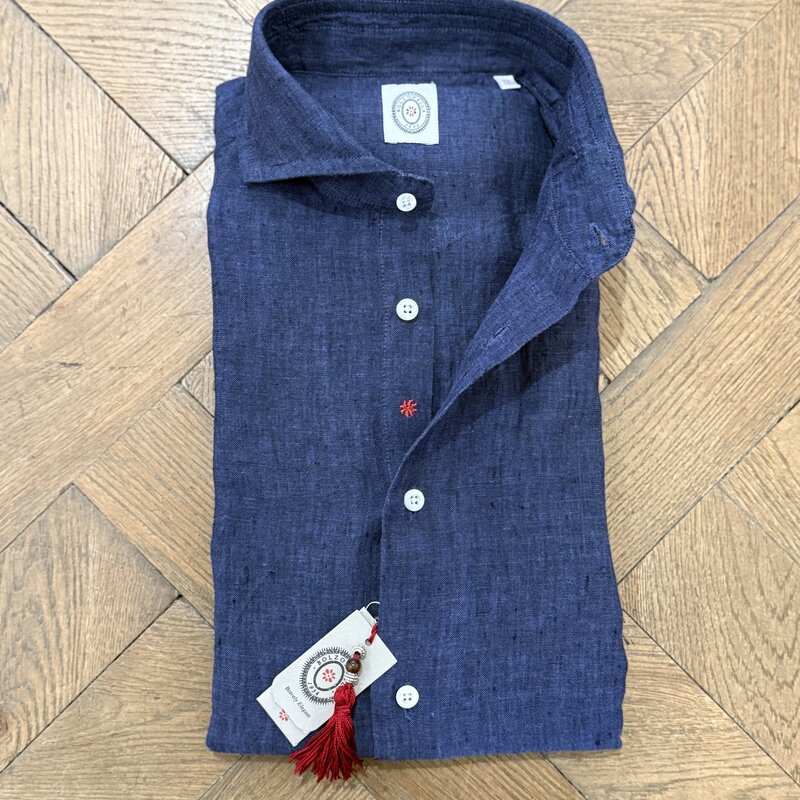 Bolzonella Linen Shirt 6811 - Dark Blue
