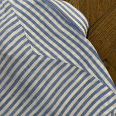 Bolzonella Linen Shirt - White Blue Big Stripes