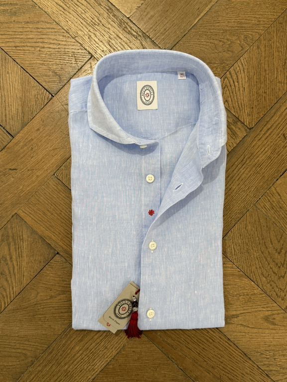 Bolzonella Chemise en lin - Bleu Clair