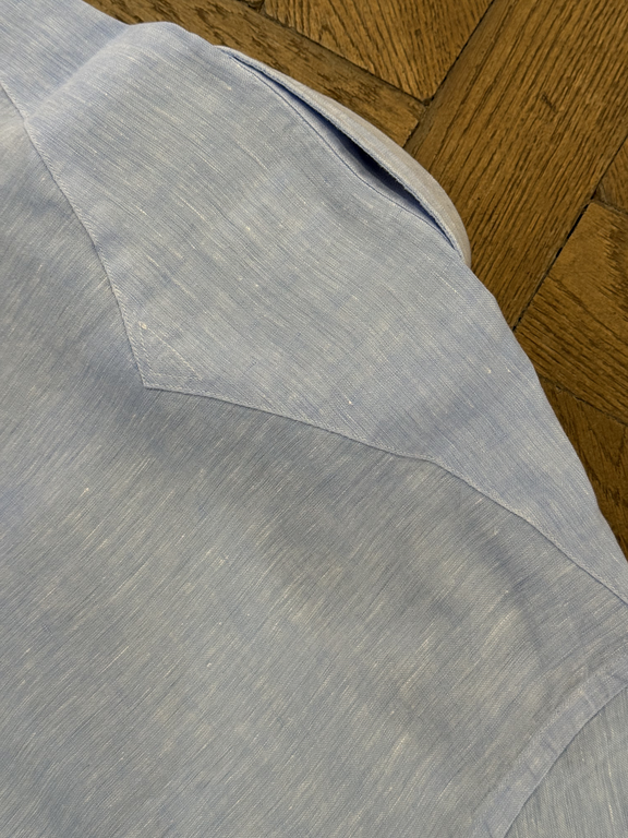 Bolzonella BOLZONELLA Linen Shirt - Light Blue