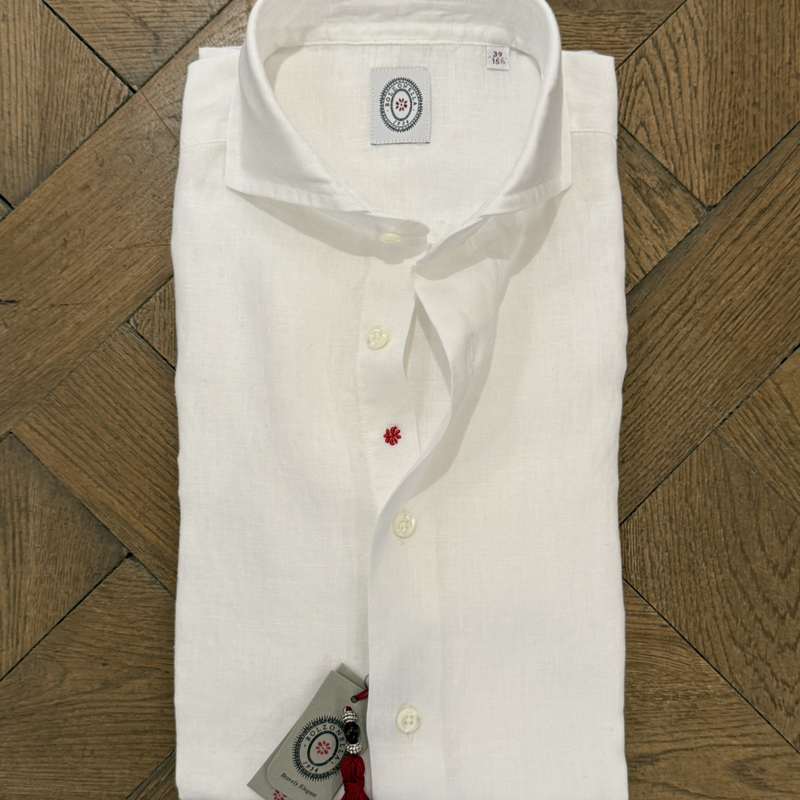 Bolzonella Chemise en lin - Blanc