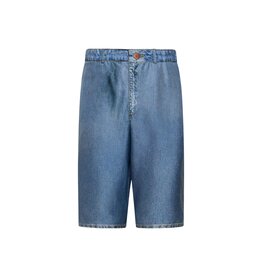 Pierre Louis Mascia Short BERMUDA Faux-Denim Femme en soie