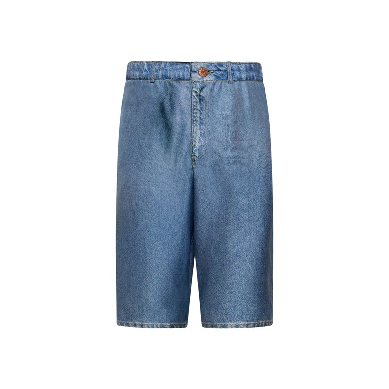 Pierre Louis Mascia Short BERMUDA Faux-Denim Femme en soie