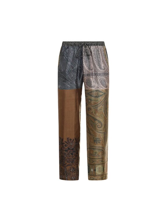 Pierre Louis Mascia Palazzo Pants ALOE in Silk