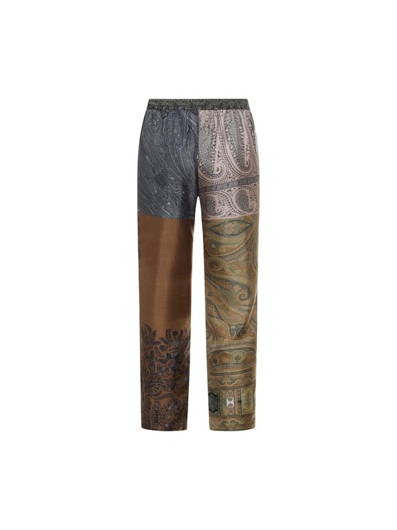 Pierre Louis Mascia Palazzo Pants ALOE in Silk
