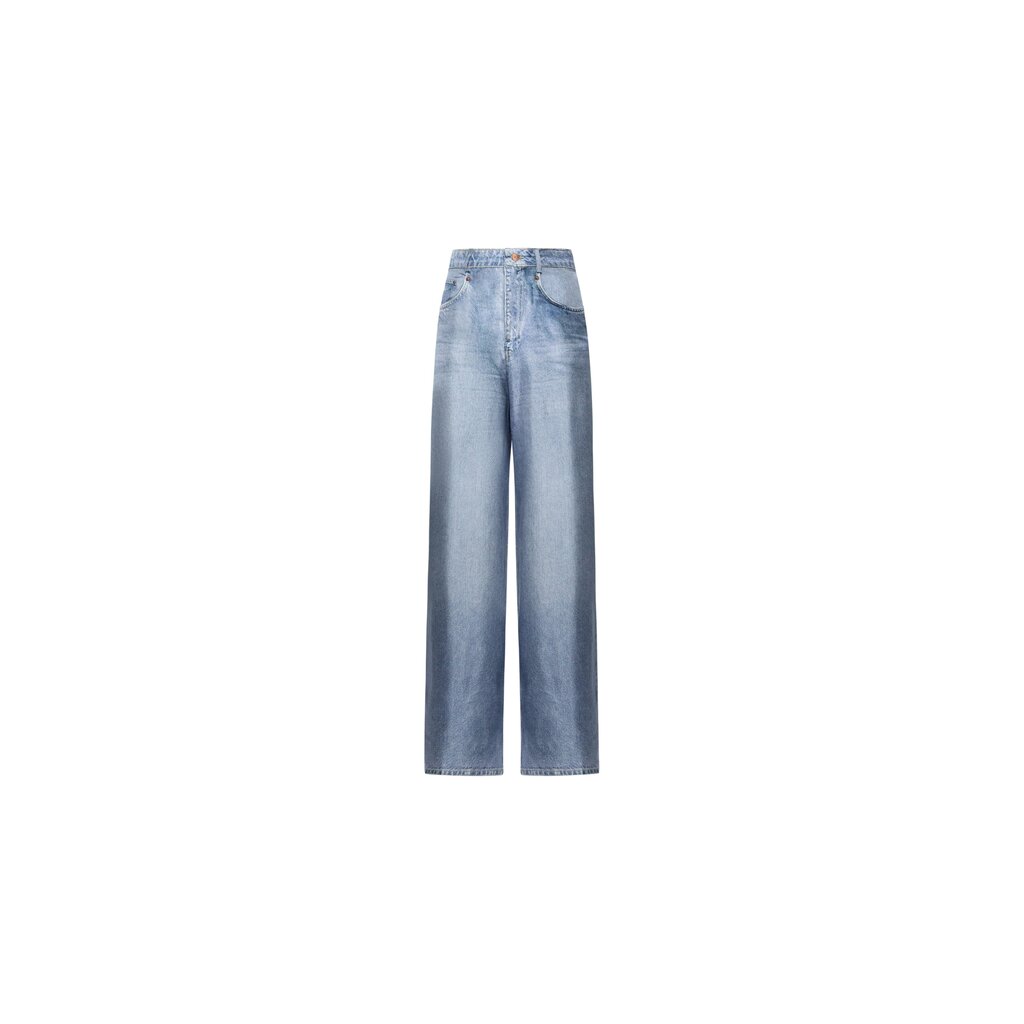 Pierre Louis Mascia Faux-Denim Trousers ALOE in Silk