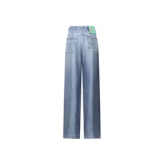 Pierre Louis Mascia Faux-Denim Trousers ALOE in Silk