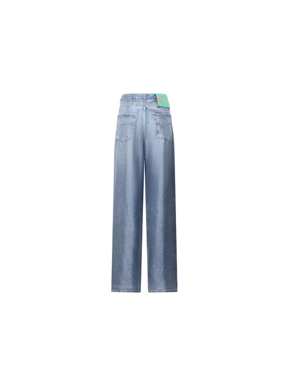 Pierre Louis Mascia Pantalon en faux denim ALOE en soie