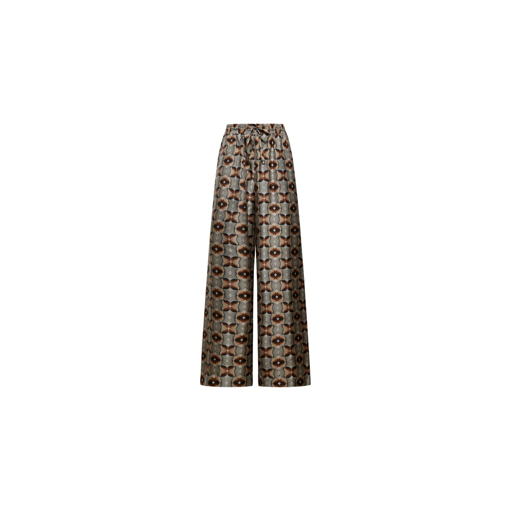 Pierre Louis Mascia Pantalon Palazzo ALOE en soie