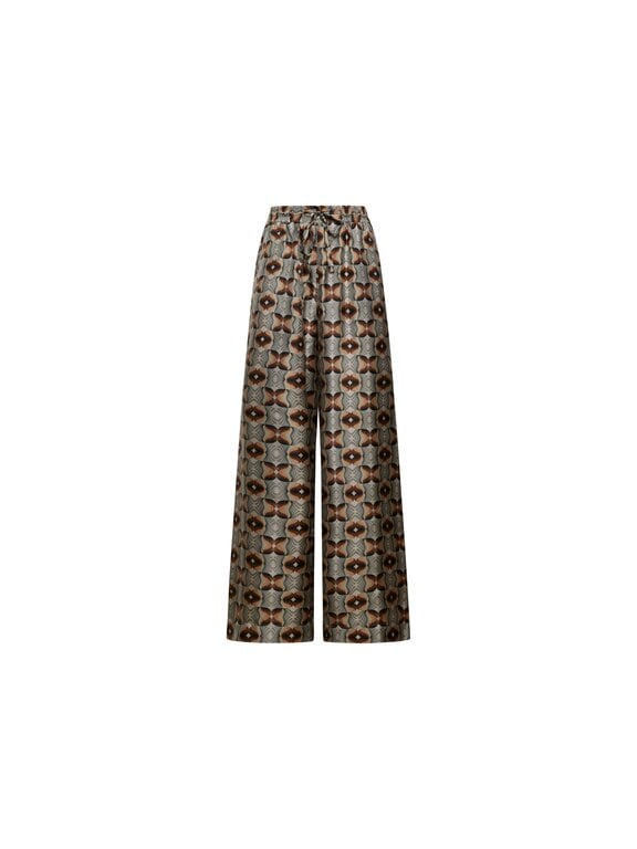 Pierre Louis Mascia Palazzo Pants ALOE in Silk