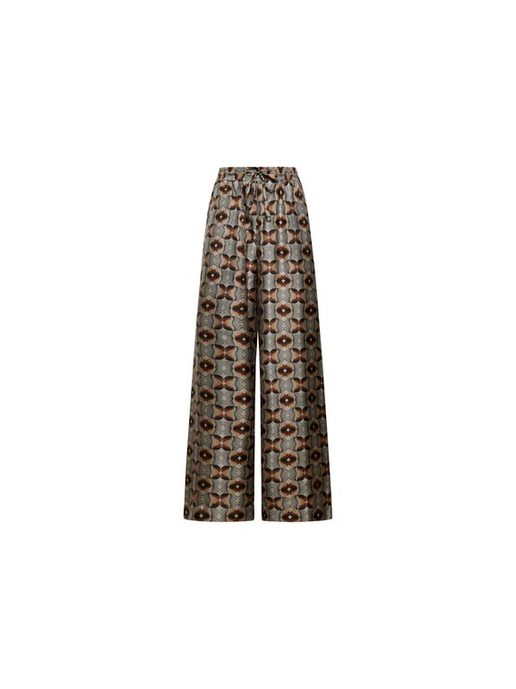 Pierre Louis Mascia Pantalon Palazzo ALOE en soie