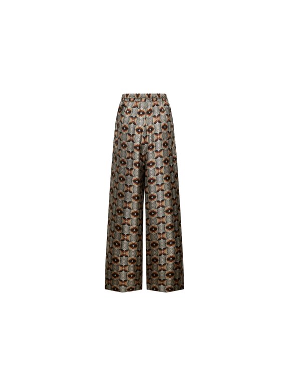 Pierre Louis Mascia Pantalon Palazzo ALOE en soie