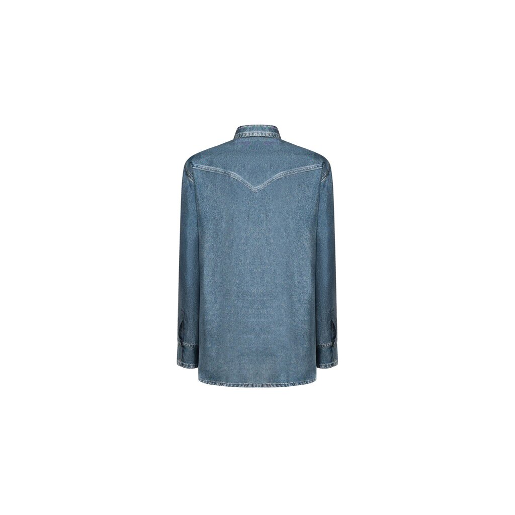 Pierre Louis Mascia Longsleeve Faux-Denim Shirt ALOE in Silk