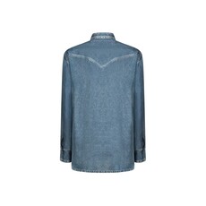 Pierre Louis Mascia Chemise à manches longues Faux-Denim ALOE en soie