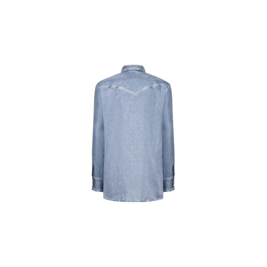 Pierre Louis Mascia Chemise à manches longues Faux-Denim ALOE en soie
