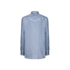 Pierre Louis Mascia Longsleeve Faux-Denim Shirt ALOE in Silk