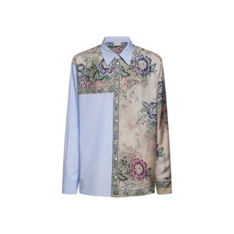 Pierre Louis Mascia Chemise à manches longues ALOMHI en coton/soie