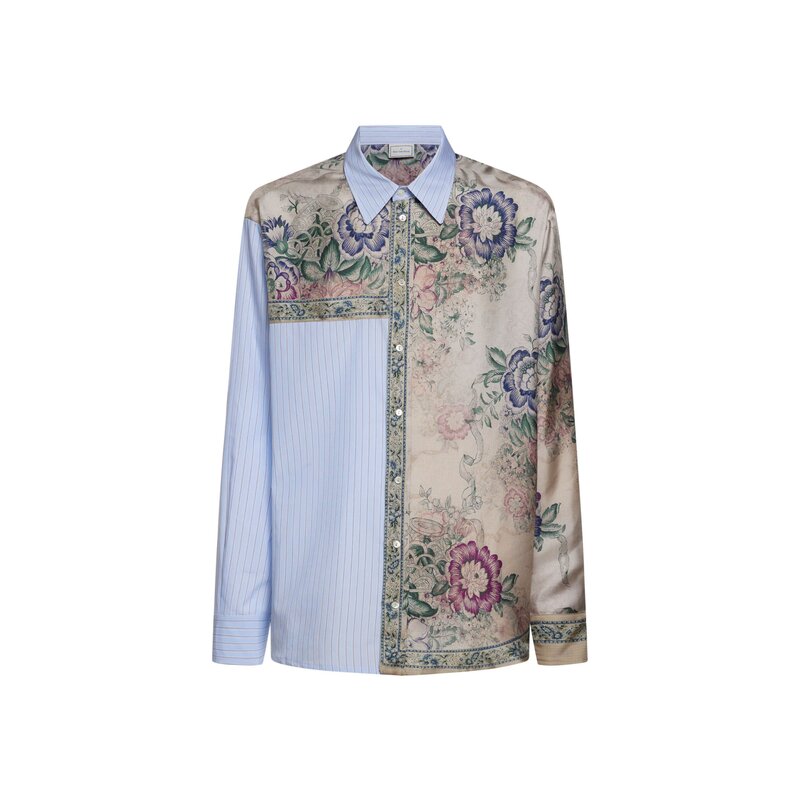 Pierre Louis Mascia Chemise à manches longues ALOMHI en coton/soie