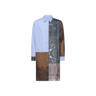 Pierre Louis Mascia Robe Chemise à manches longues ALOMHI en coton/soie