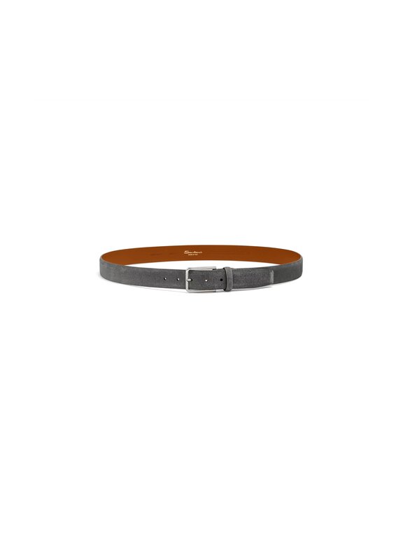 Santoni Ceinture ajustable en daim gris
