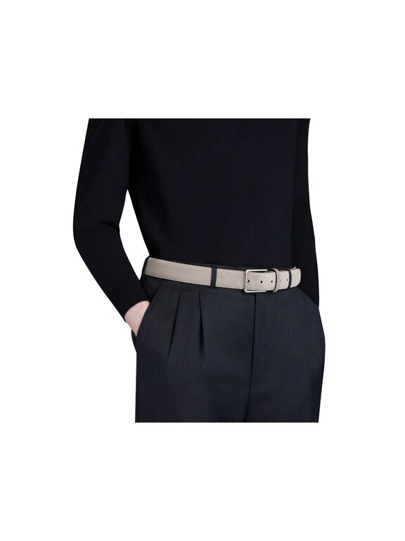 Santoni Men's taupe suede adjustable belt