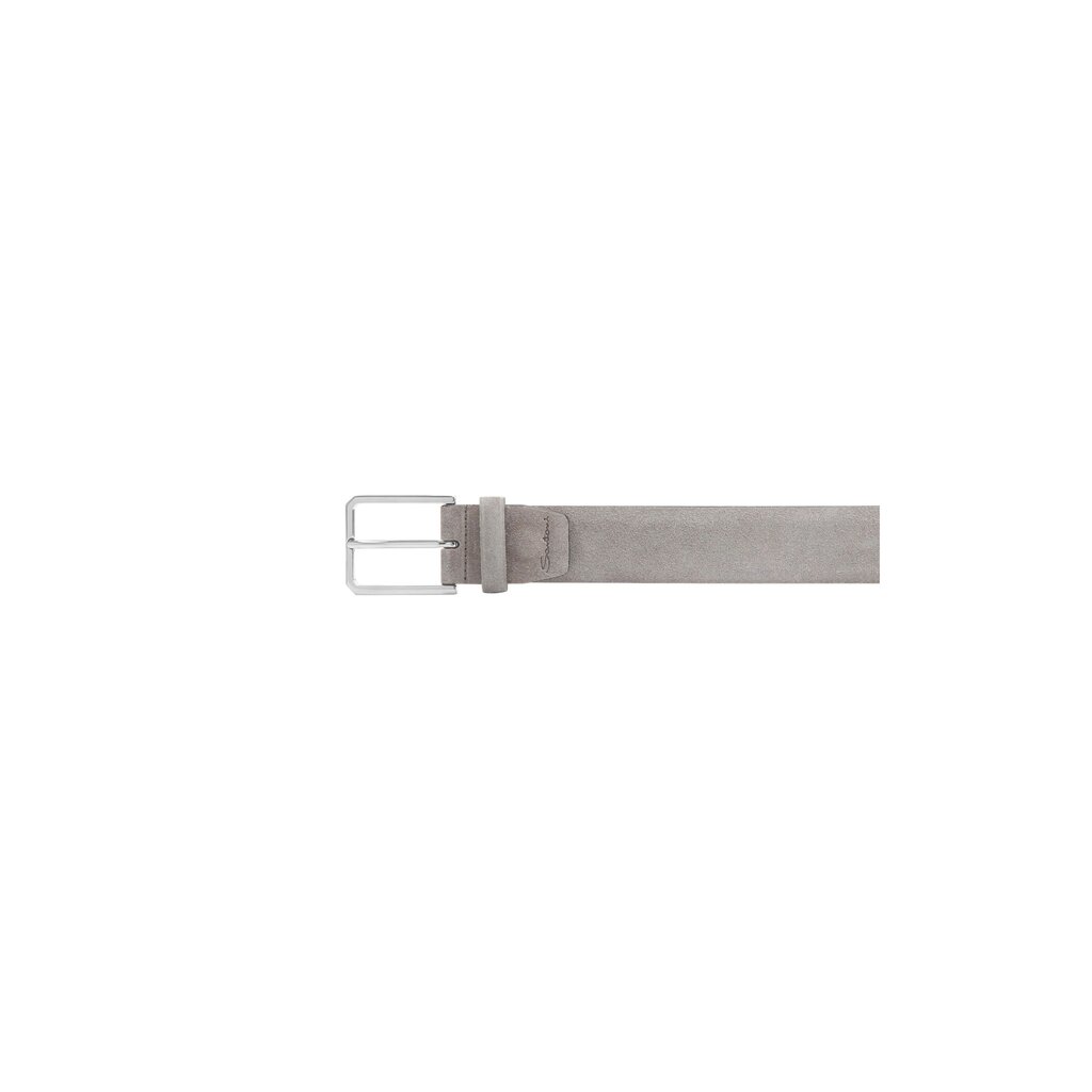 Santoni Ceinture ajustable en daim taupe pour homme