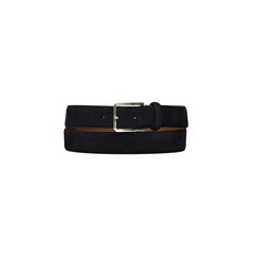 Santoni Ceinture bleu foncé en daim