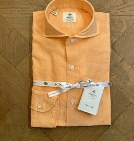 Borrelli Chemise Borrelli en Lin Orange