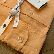 Borrelli Chemise Borrelli en Lin Orange SR441061