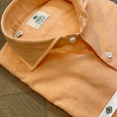 Borrelli Chemise Borrelli en Lin Orange SR441061