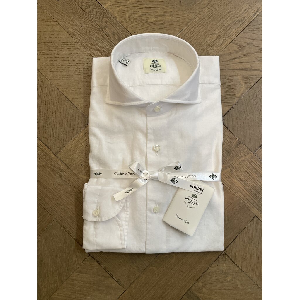 Borrelli Chemise Borrelli Lin Blanc SR441061