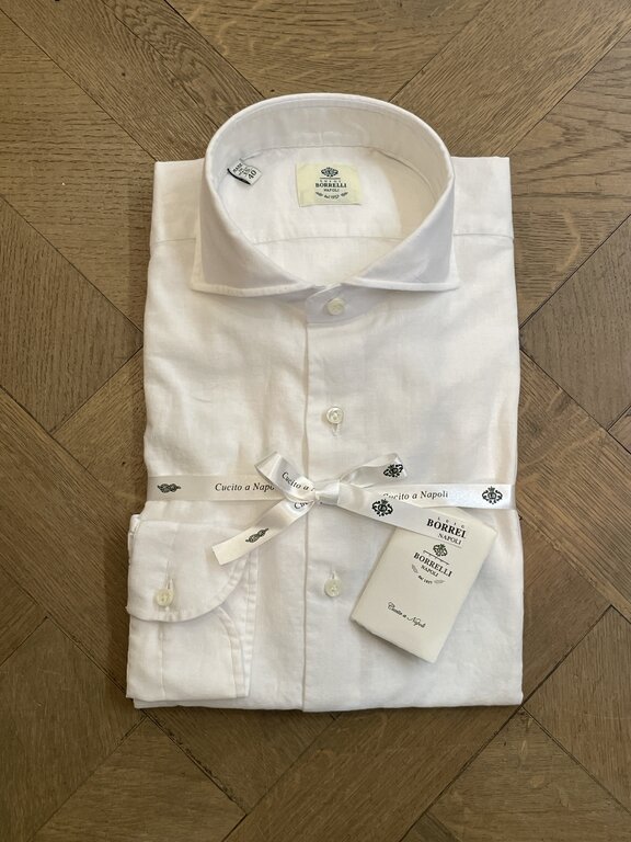 Borrelli Borrelli Shirt Linen White SR441061