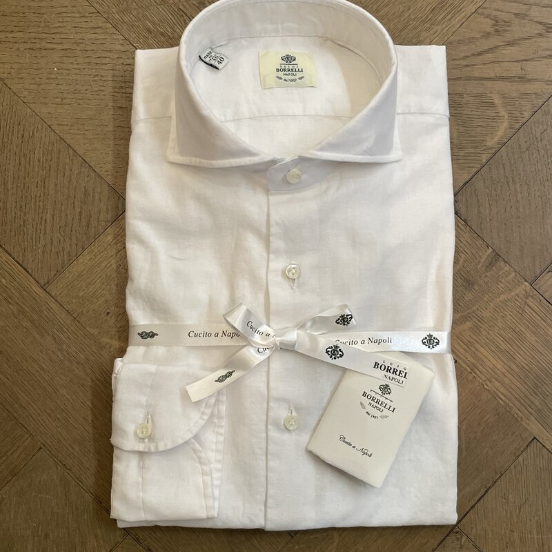 Borrelli BORRELLI Chemise Borrelli Lin Blanc