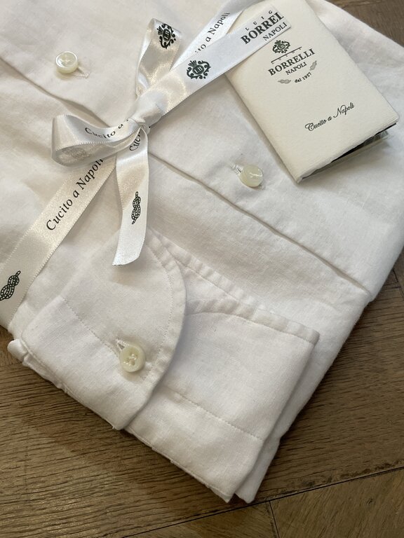 Borrelli Borrelli Shirt Linen White SR441061