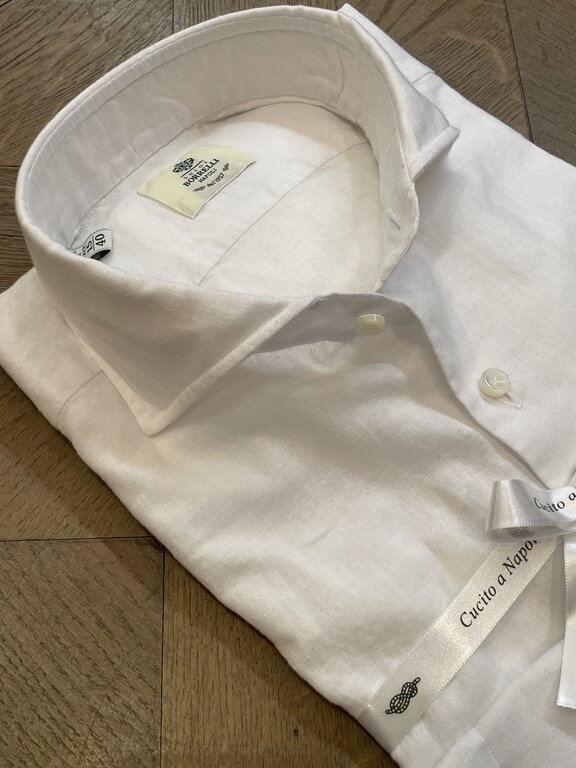 Borrelli Chemise Borrelli Lin Blanc SR441061