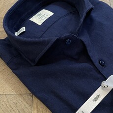 Borrelli Shirt Borrelli Linen Navy SR11005