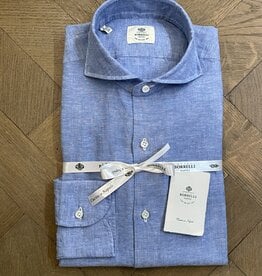 Borrelli Chemise Borrelli en lin bleu