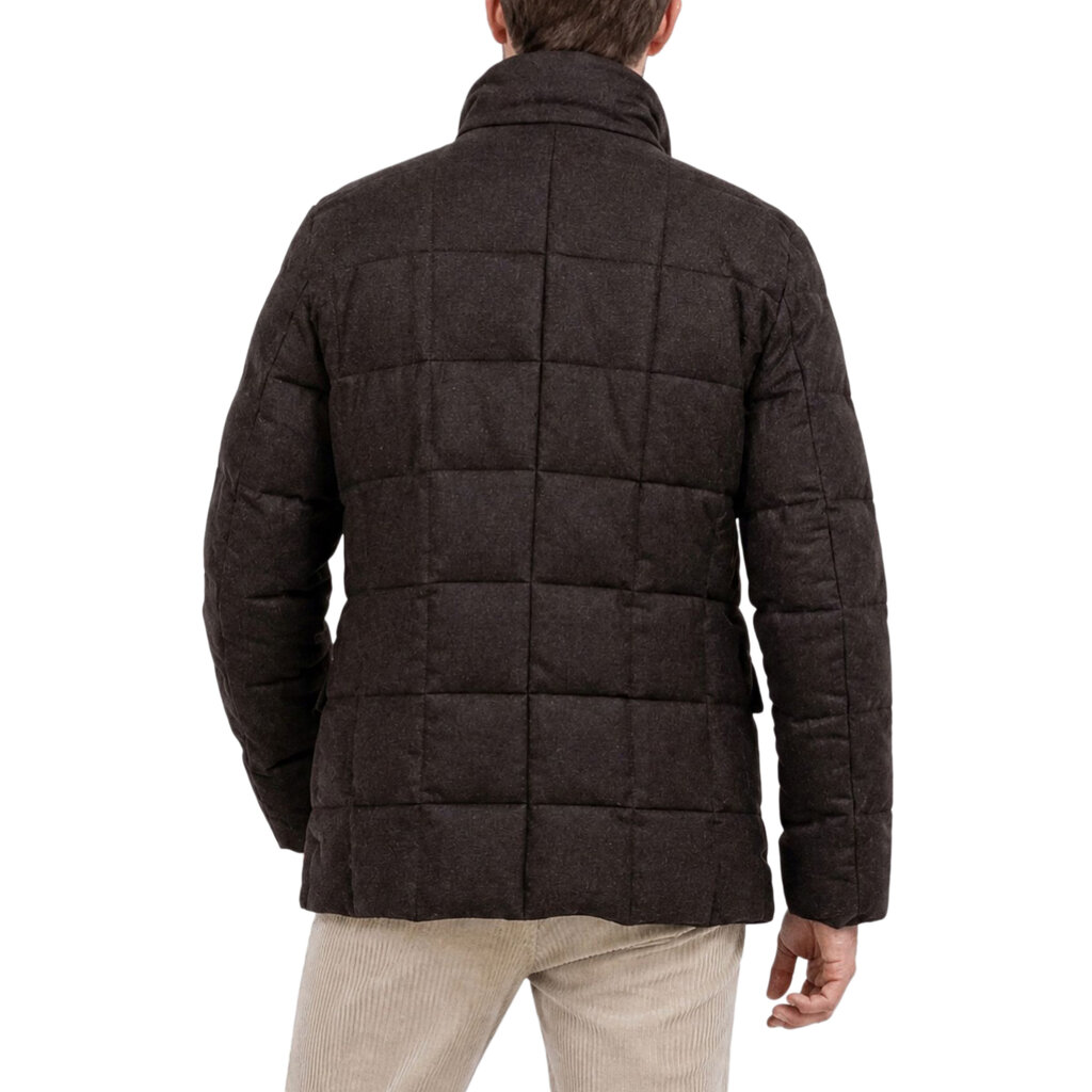 Fay Doudoune courte double front en flanelle cardée