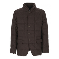 Fay Doudoune courte double front en flanelle cardée
