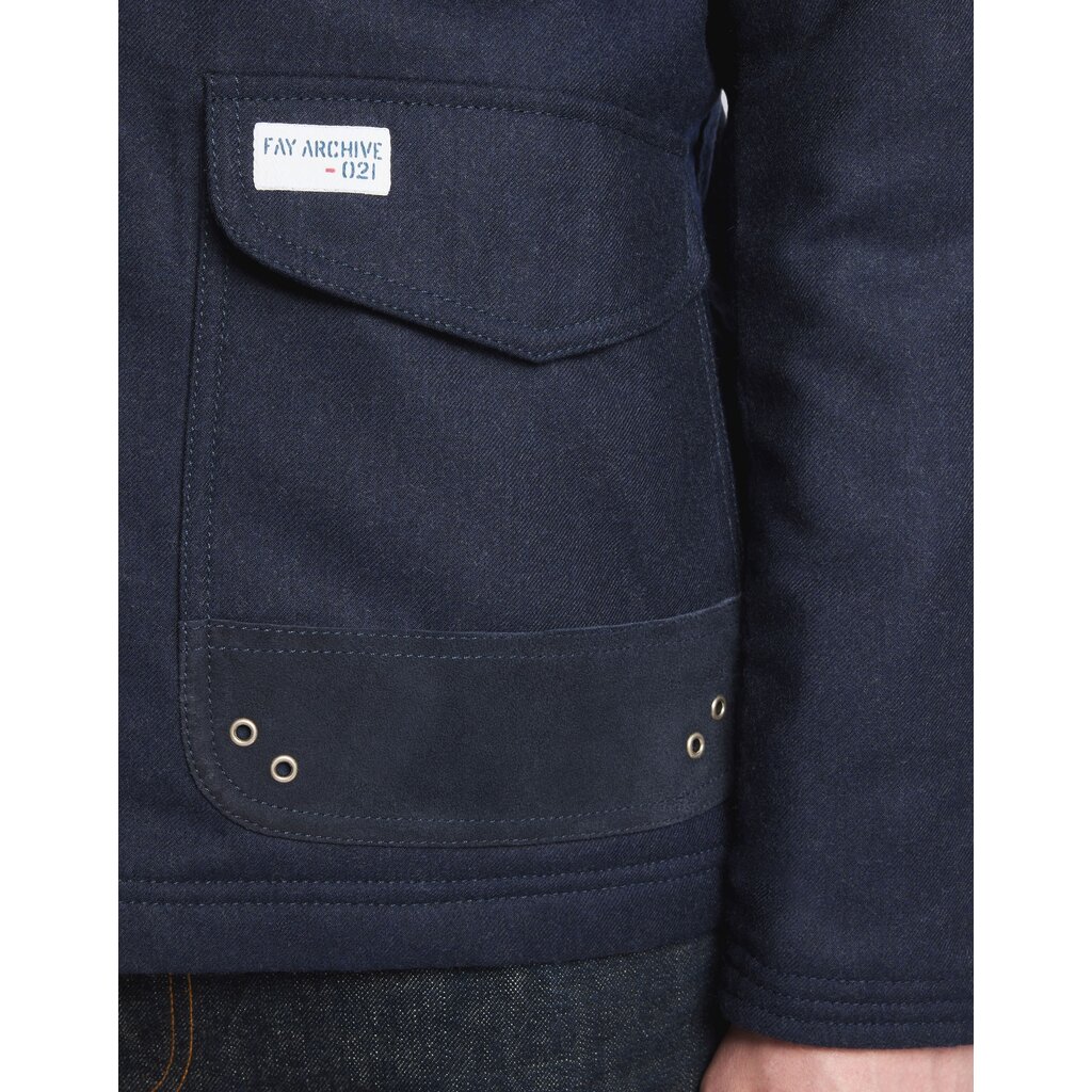 Fay Field Jacket in wool twill - Fay Archive