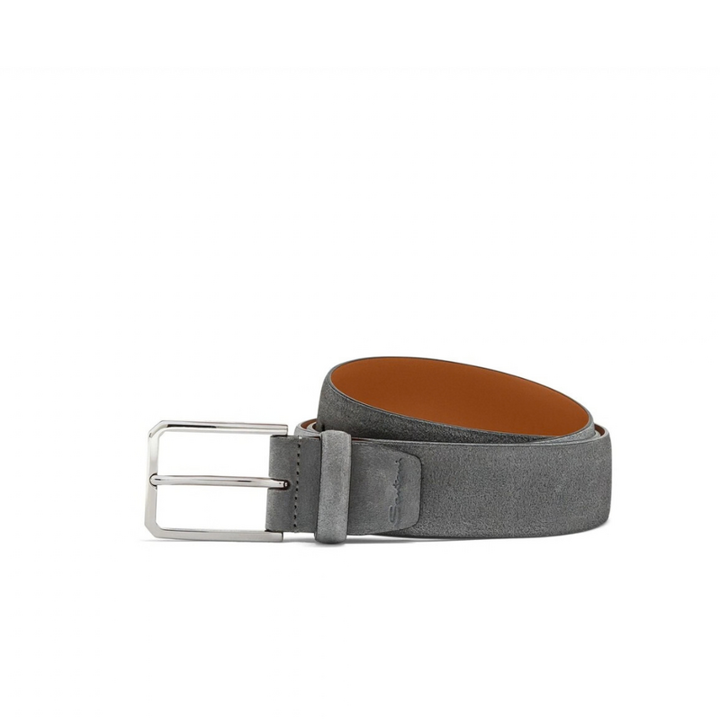 Santoni Ceinture ajustable en daim gris