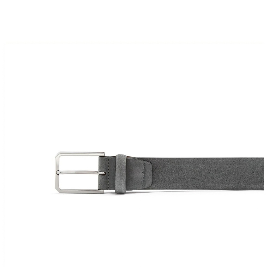 Santoni SANTONI Grey suede adjustable belt