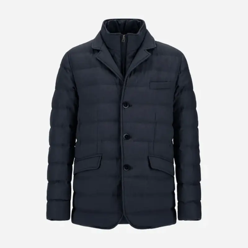 Herno Blazer en laine, effet viscose et suede