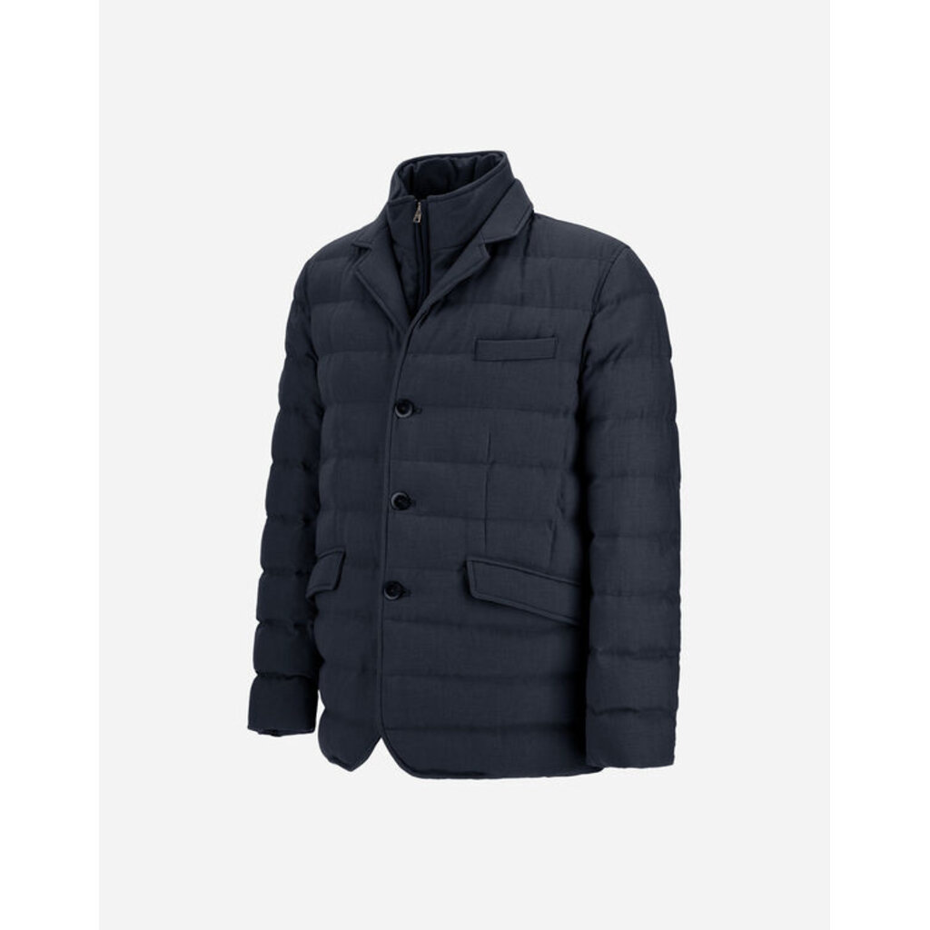 Herno Wool-blend, viscose and suede-effect blazer