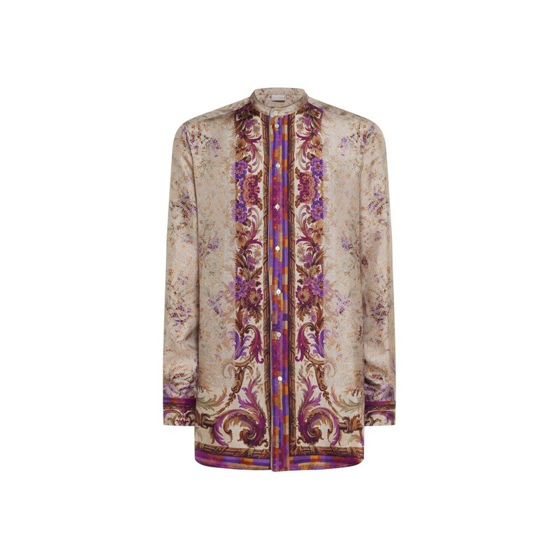 Pierre Louis Mascia Longsleeve Shirt ALOE in Silk