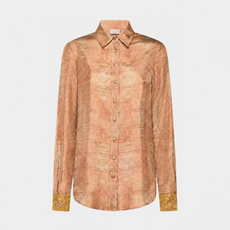 Pierre Louis Mascia Long-Sleeved Silk Shirt ALOE