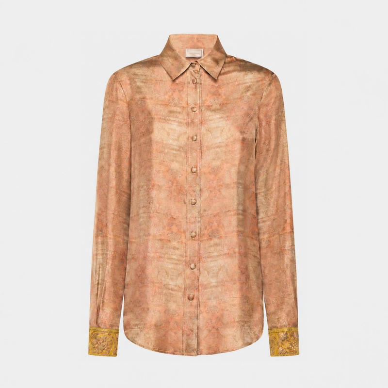 Pierre Louis Mascia Chemise à manche longue Soie ALOE